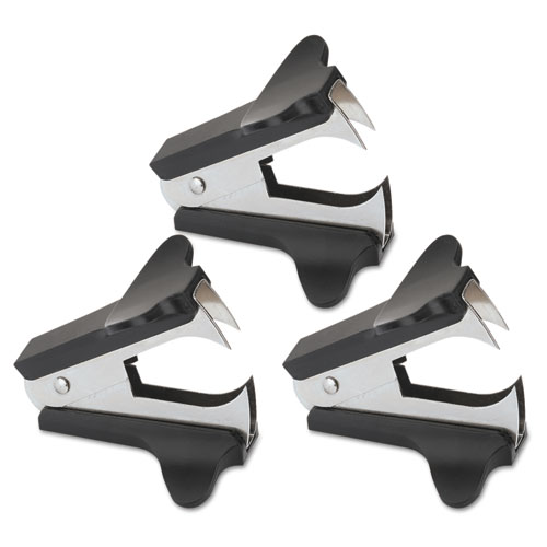 Picture of Jaw Style Staple Remover, Black, 3/Pack