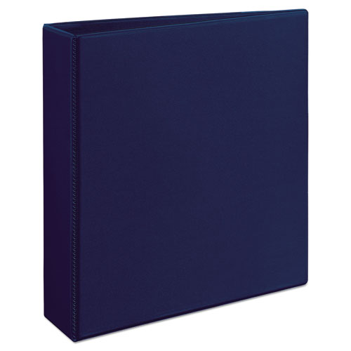 Picture of Heavy-Duty View Binder with DuraHinge and One Touch EZD Rings, 3 Rings, 2" Capacity, 11 x 8.5, Navy Blue