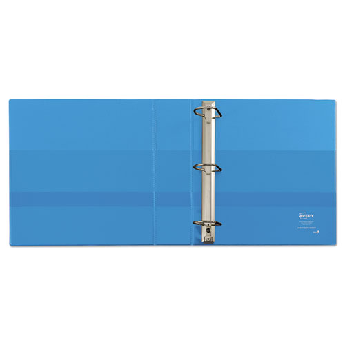 Picture of Heavy-Duty Non Stick View Binder with DuraHinge and Slant Rings, 3 Rings, 2" Capacity, 11 x 8.5, Light Blue, (5501)