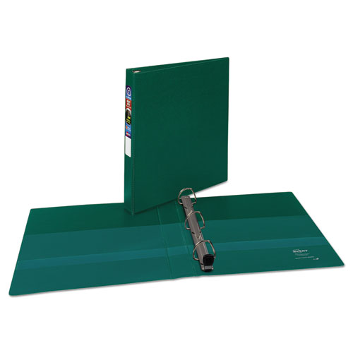 Picture of Heavy-Duty Non-View Binder with DuraHinge and One Touch EZD Rings, 3 Rings, 1" Capacity, 11 x 8.5, Green