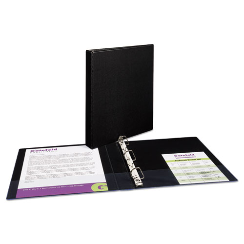 Picture of Durable Non-View Binder with DuraHinge and Slant Rings, 3 Rings, 1" Capacity, 11 x 8.5, Black