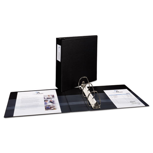 Picture of Durable Non-View Binder with DuraHinge and EZD Rings, 3 Rings, 3" Capacity, 11 x 8.5, Black, (8702)