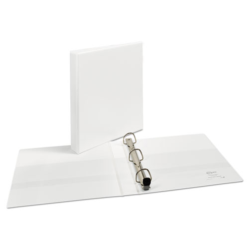 Picture of Heavy-Duty View Binder with DuraHinge and One Touch EZD Rings, 3 Rings, 1" Capacity, 11 x 8.5, White