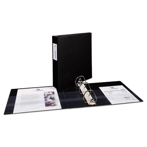 Picture of Durable Non-View Binder with DuraHinge and EZD Rings, 3 Rings, 2" Capacity, 11 x 8.5, Black, (8502)