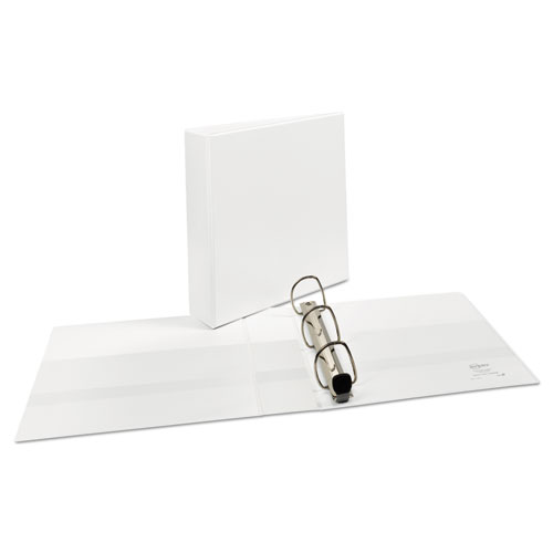 Picture of Heavy-Duty View Binder with DuraHinge and One Touch EZD Rings, 3 Rings, 2" Capacity, 11 x 8.5, White