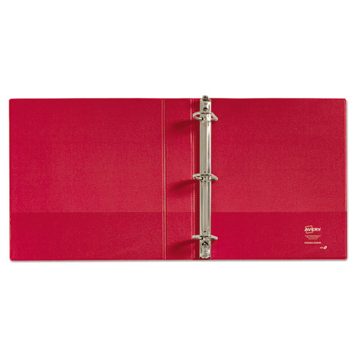 Picture of Durable Non-View Binder with DuraHinge and Slant Rings, 3 Rings, 1.5" Capacity, 11 x 8.5, Red