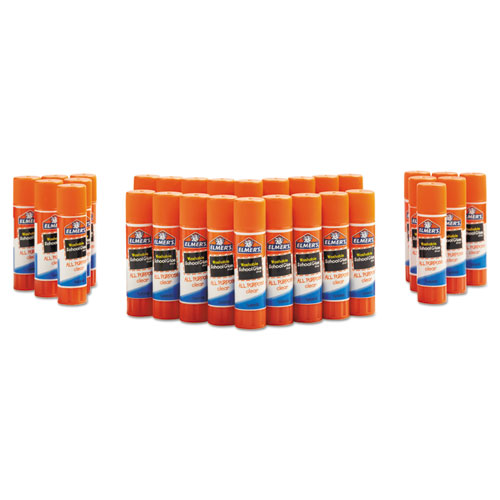 Picture of Washable School Glue Sticks, 0.24 oz, Applies and Dries Clear, 30/Box