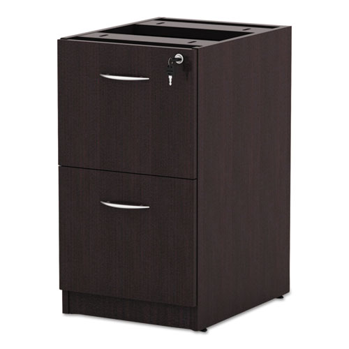 Picture of Alera Valencia Series Full Pedestal File, Left or Right, 2 Legal/Letter-Size File Drawers, Espresso, 15.63" x 20.5" x 28.5"