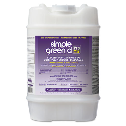 Picture of d Pro 5 Disinfectant, Unscented, 5 gal Jug
