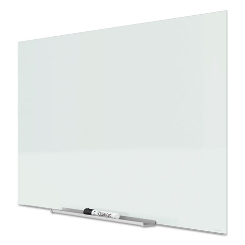 Picture of InvisaMount Magnetic Glass Marker Board, 85" x 48", White Surface