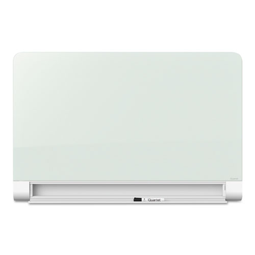 Picture of Horizon Magnetic Glass Marker Board with Hidden Tray, 74 x 42, White Surface