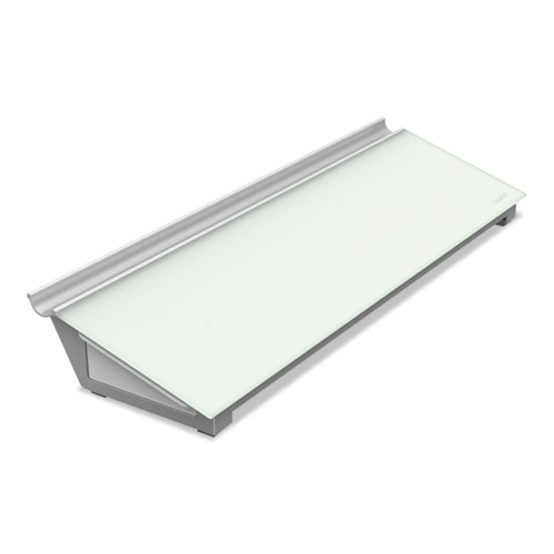 Picture of Glass Dry Erase Desktop Computer Pad, 18" x 6", White Surface