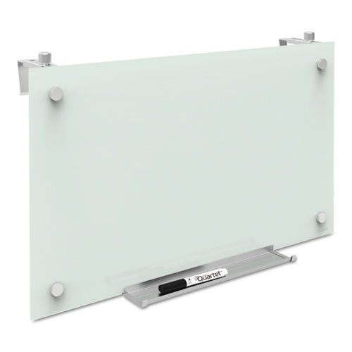 Picture of Infinity Magnetic Glass Dry Erase Cubicle Board, 30" x 18", White Surface