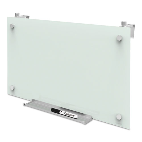 Picture of Infinity Magnetic Glass Dry Erase Cubicle Board, 30" x 18", White Surface