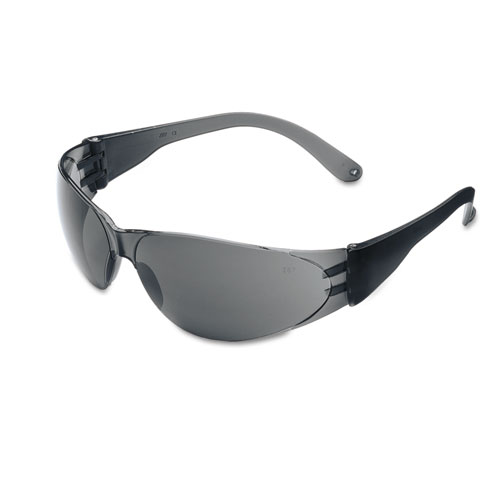 Checklite+Scratch-Resistant+Safety+Glasses%2C+Gray+Lens%2C+12%2Fbox