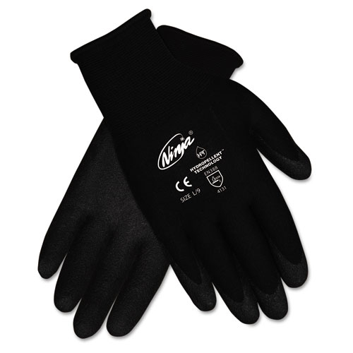 Picture of Ninja HPT PVC Coated Nylon Gloves, Large, Black, 12/Pack