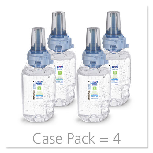 Picture of Advanced Hand Sanitizer Green Certified Gel Refill, For ADX-7 Dispensers, 700 mL, Fragrance-Free, 4/Carton