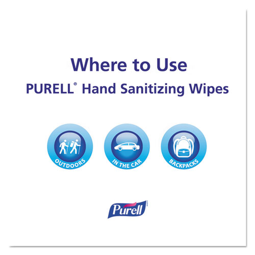 Picture of Sanitizing Hand Wipes, Individually Wrapped, 5 x 7, Unscented, White, 1,000/Carton