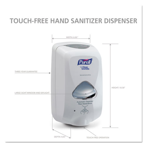 Picture of TFX Touch Free Dispenser, 1,200 mL, 6.5 x 4.5 x 10.58, Dove Gray