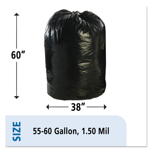 Picture of Total Recycled Content Plastic Trash Bags, 60 gal, 1.5 mil, 38" x 60", Black/Brown, 100/Carton