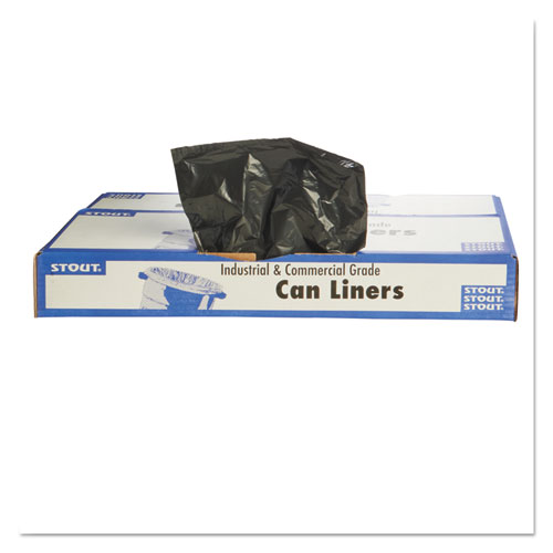 Picture of Total Recycled Content Plastic Trash Bags, 60 gal, 1.5 mil, 38" x 60", Black/Brown, 100/Carton