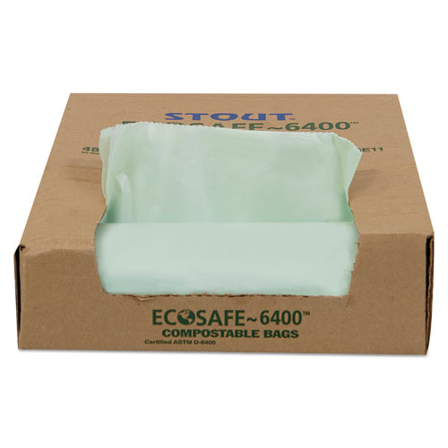 Picture of EcoSafe-6400 Bags, 30 gal, 1.1 mil, 30" x 39", Green, 48/Box