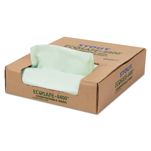 Picture of EcoSafe-6400 Bags, 30 gal, 1.1 mil, 30" x 39", Green, 48/Box