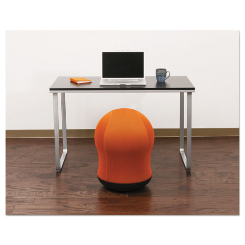 Picture of Zenergy Swivel Ball Chair, Backless, Supports Up to 250 lb, Orange Seat, Black Base