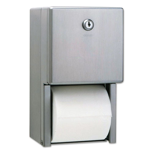 Picture of Stainless Steel 2-Roll Tissue Dispenser, 6.06 x 5.94 x 11, Stainless Steel