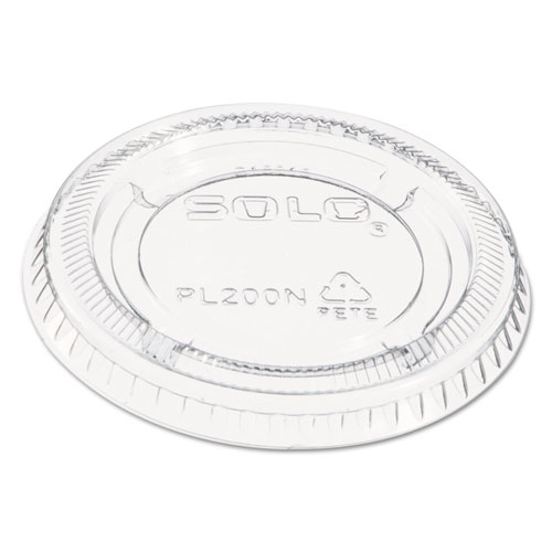 Picture of Portion/Souffle Cup Lids, PET, Fits 1.5 oz to 2.5 oz Cups, Clear, 2,500/Carton