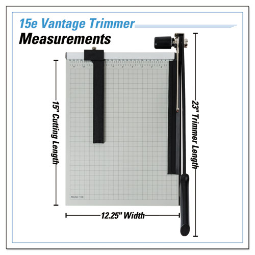 Picture of Vantage Guillotine Paper Trimmer/Cutter, 15 Sheets, 15" Cut Length, Metal Base, 12.25 x 15.75