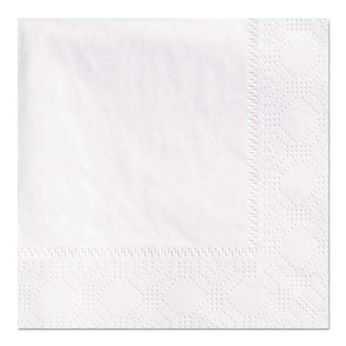Picture of Beverage Napkins, 2-Ply 9 1/2 x 9 1/2, White, Embossed, 1000/Carton