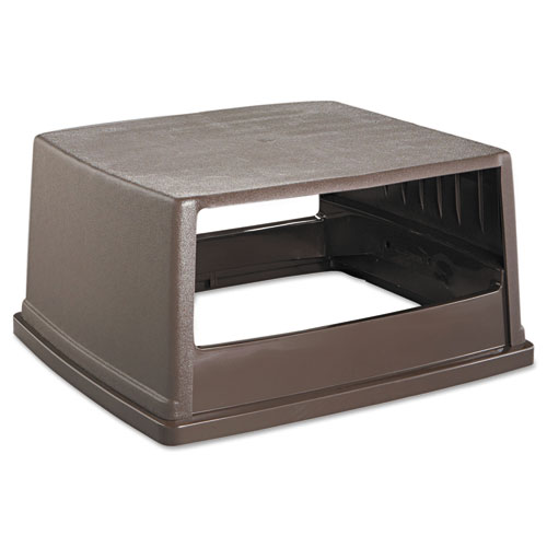 Picture of Glutton Receptacle, Hooded Top without Door, Rectangular, 23w x 26.63d x 13h, Brown