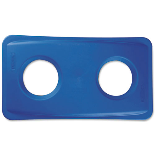 Picture of Lid for Slim Jim Bottle Recycling Container, 20.38w x 11.38d x 2.75h, Blue