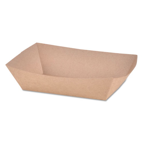 Picture of Eco Food Trays, 2 lb Capacity, Brown Kraft, Paper, 1,000/Carton