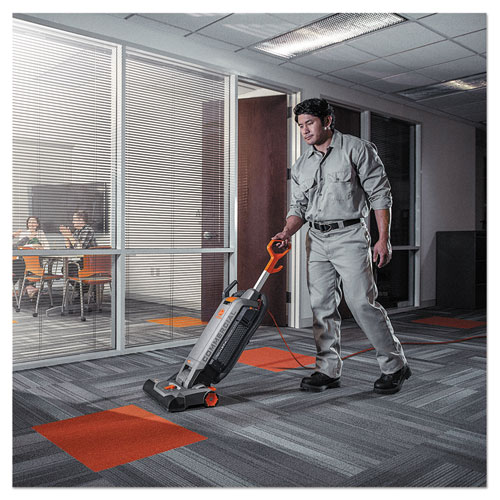 Picture of HushTone Vacuum Cleaner with Intellibelt, 15" Cleaning Path, Gray/Orange