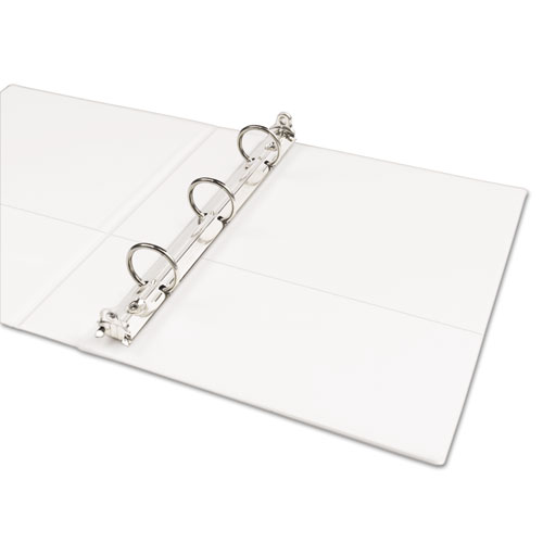 Picture of Mini Size Durable View Binder with Round Rings, 3 Rings, 1" Capacity, 8.5 x 5.5, White