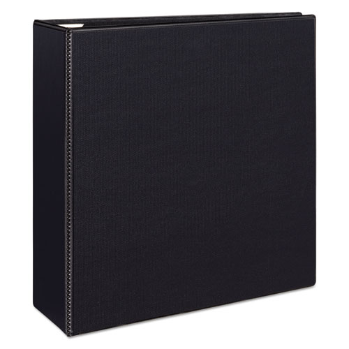 Picture of Heavy-Duty View Binder with DuraHinge and Locking One Touch EZD Rings, 3 Rings, 4" Capacity, 11 x 8.5, Black