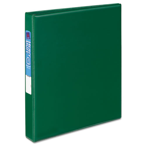 Picture of Heavy-Duty Non-View Binder with DuraHinge and One Touch EZD Rings, 3 Rings, 1" Capacity, 11 x 8.5, Green