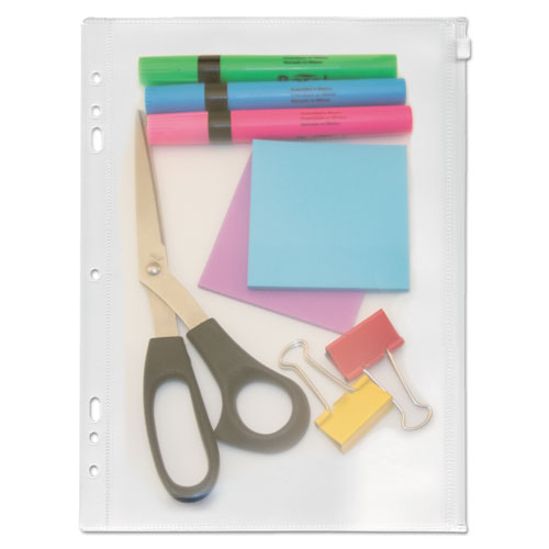 Picture of Zip-All Ring Binder Pocket, 8.5 x 11, Clear