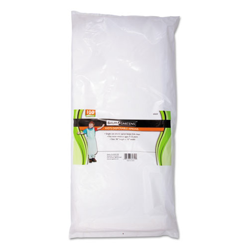 Disposable+Apron%2C+Polypropylene%2C+One+Size+Fits+All%2C+White%2C+100%2Fpack