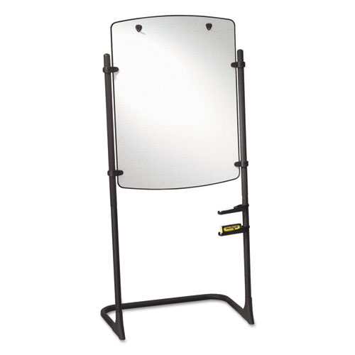 Picture of High-Style Silhouette Total Erase Presentation Easel, 31 x 41, White Surface, Black Steel Frame