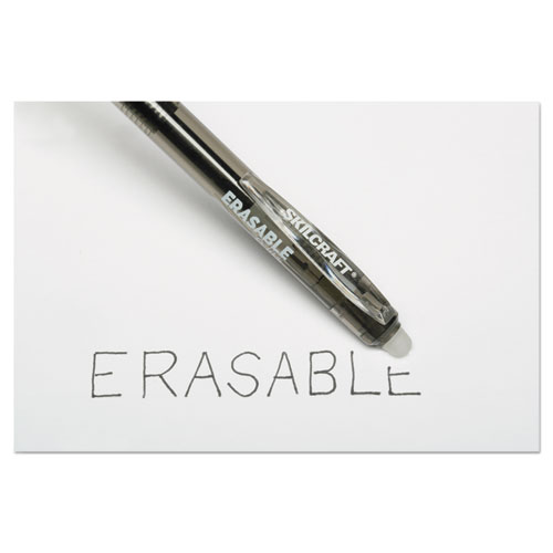 7520016580692%2C+SKILCRAFT+Erasable+Re-Write+Gel+Pen%2C+Retractable%2C+Medium+0.7+mm%2C+Black+Ink%2C+Smoke%2FBlack+Barrel%2C+Dozen