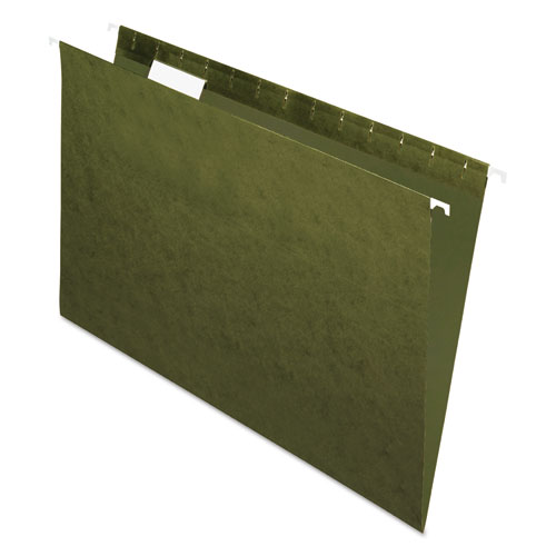 Picture of Standard Green Hanging Folders, Legal Size, 1/5-Cut Tabs, Standard Green, 25/Box