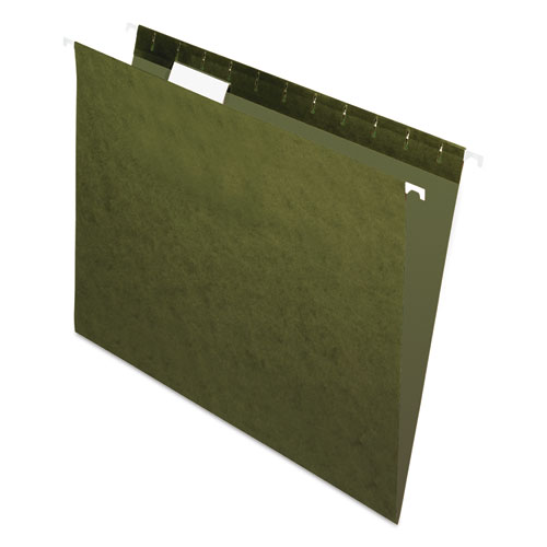 Picture of Standard Green Hanging Folders, Letter Size, 1/5-Cut Tabs, Standard Green, 25/Box