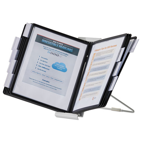 Picture of InstaView Expandable Desktop Reference System, 10 Panels, Black Borders