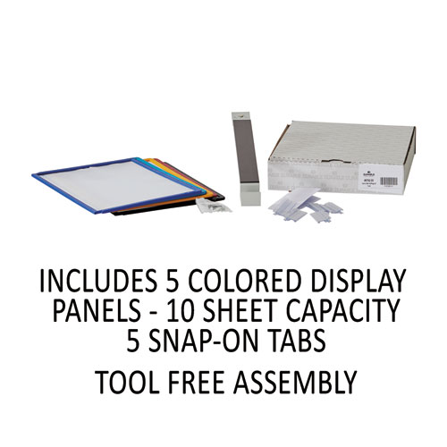 Picture of VARIO Magnetic Wall Reference System, 5 Panels, 10 Pockets, Assorted Borders