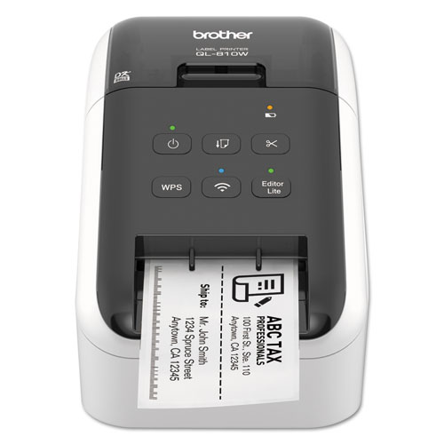 Picture of QL-810W Ultra-Fast Label Printer with Wireless Networking, 110 Labels/min Print Speed, 5 x 9.38 x 6