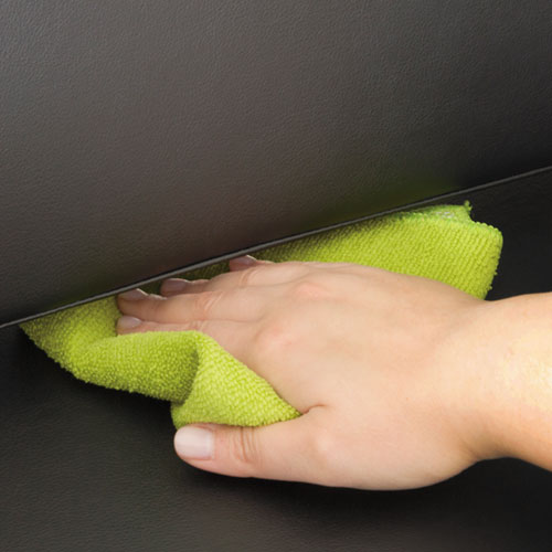 Picture of Corral Reception Seating Sofa, 67w x 28d x 30.5h, Black Bonded Leather