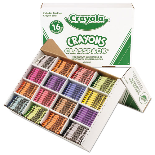 Classpack+Regular+Crayons%2C+16+Colors%2C+800%2Fbox